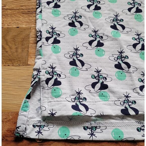 IBKUL Polo Retro Bowl Print UPF Quick Dry Golf Shirt XXL - Picture 3 of 7